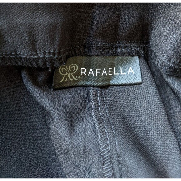 Rafaella Pant Women's Black Pull On Elastic Waist Straight Leg Ankle Size 10 - Picture 9 of 10